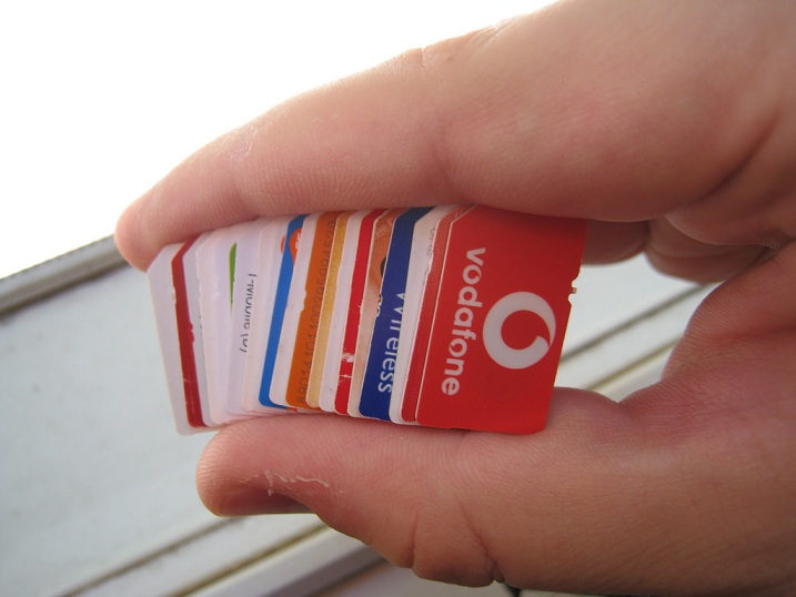 various SIM cards