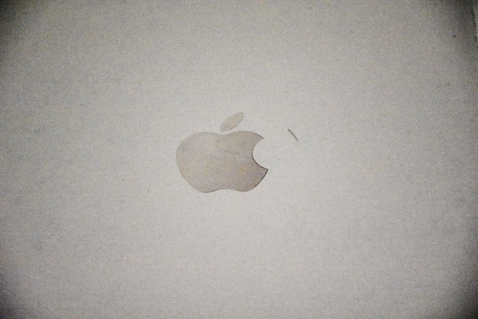 stuck to Apple logo